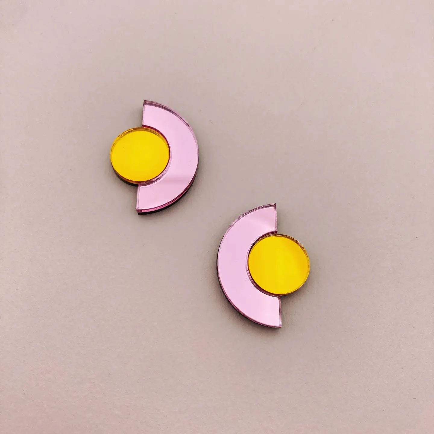 Boucles d'oreilles | Puces Miroir Roseline