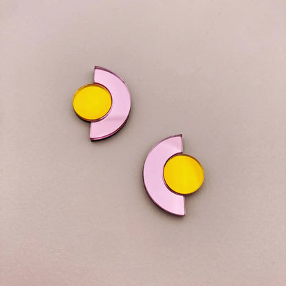 Boucles d'oreilles | Puces Miroir Roseline