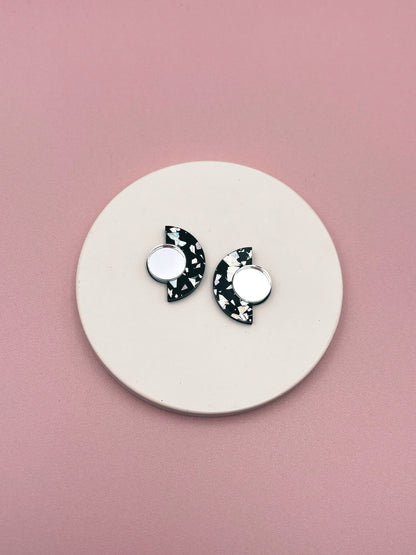 Boucles d'oreilles | Puces Miroir Roseline