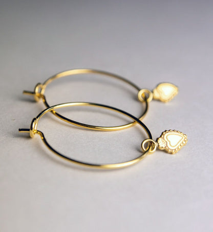 Boucles d'oreilles | Big Créoles Cœur ex-voto