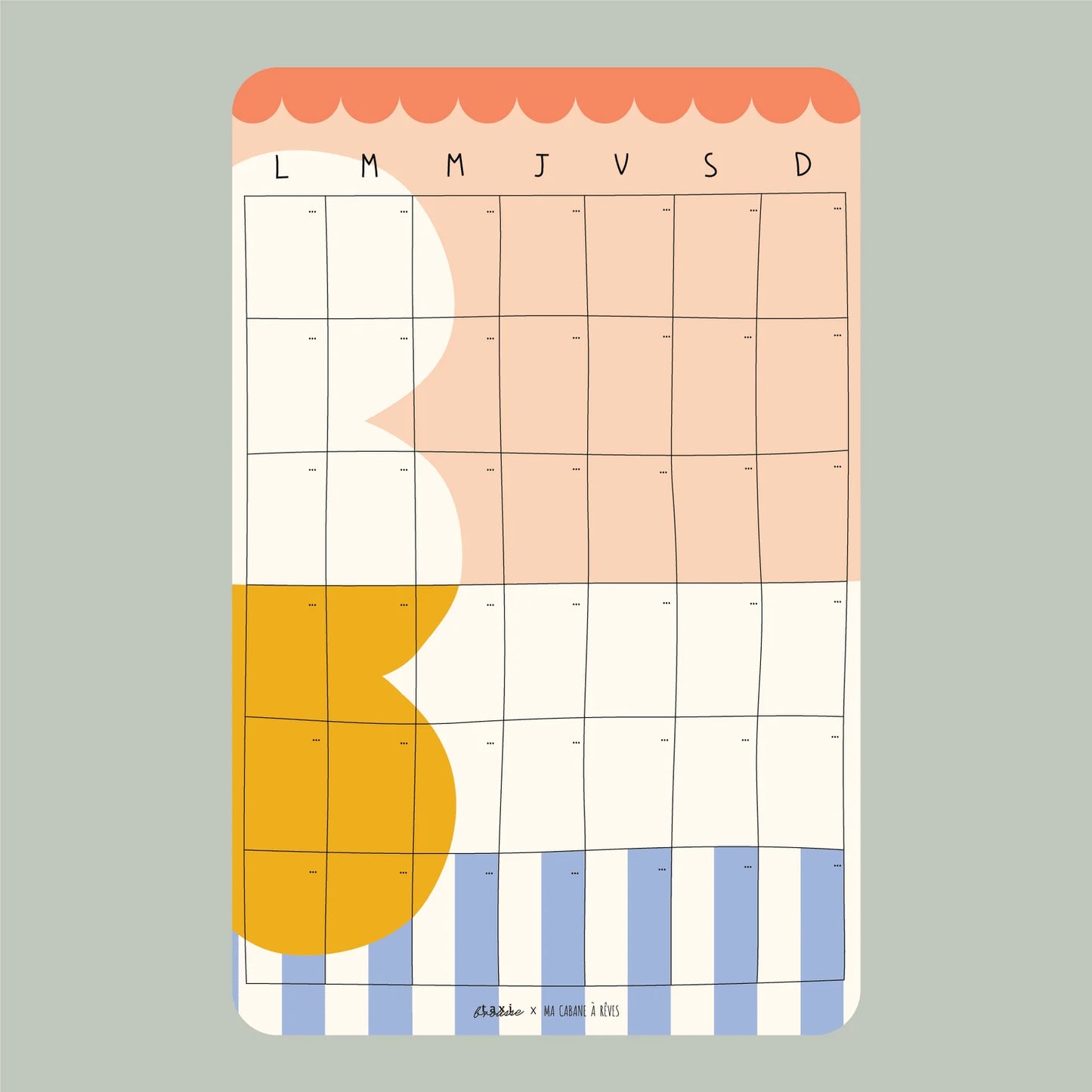 Calendrier Mensuel Magnétique