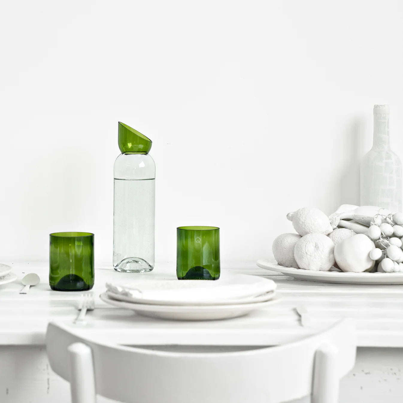 Carafe en verre upcyclé