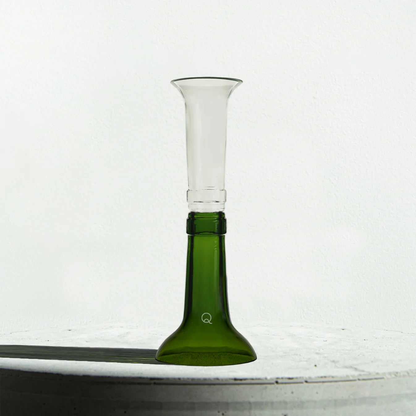 Bougeoir en verre upcyclé