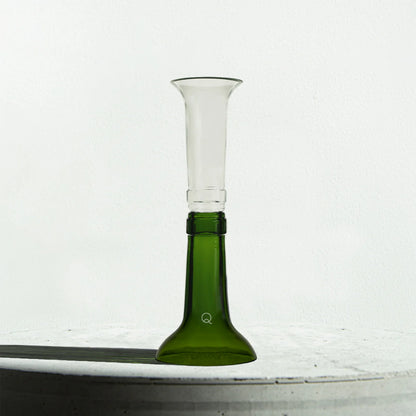 Bougeoir en verre upcyclé