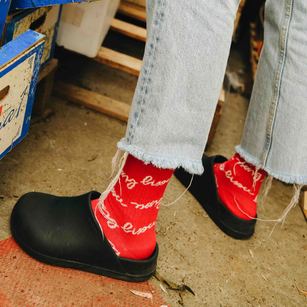 Chaussettes rouges | Bisous