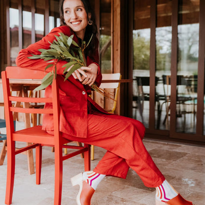 Chaussettes femme | Lignes arc en ciel