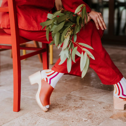 Chaussettes femme | Lignes arc en ciel