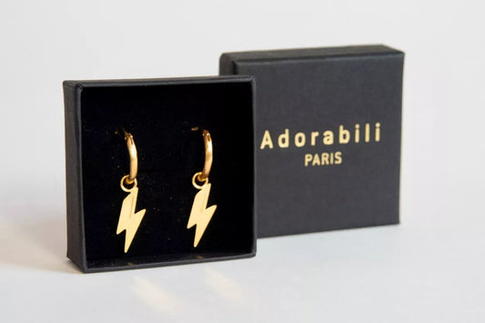 Boucles d'oreilles | Créoles Striées éclairs