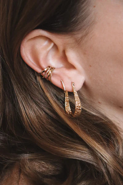 Earrings | Rainbow hoop earrings 