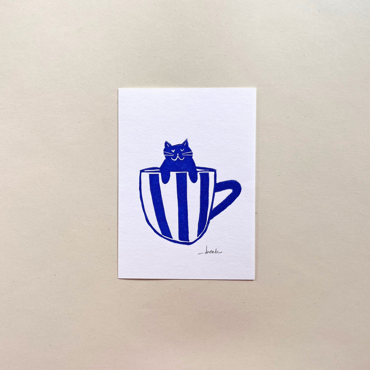 Carte Linogravure | Ca(t)puccino