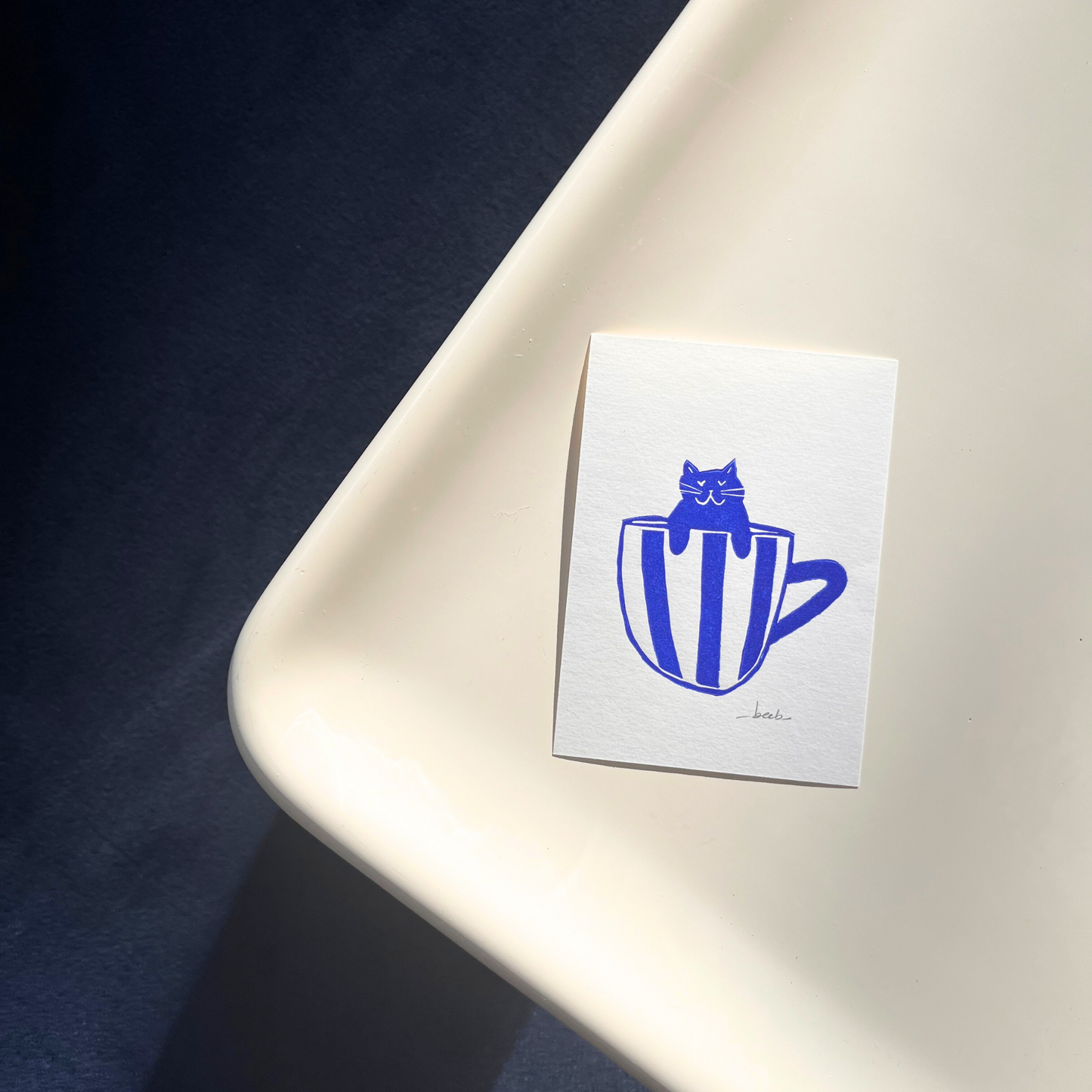 Carte Linogravure | Ca(t)puccino