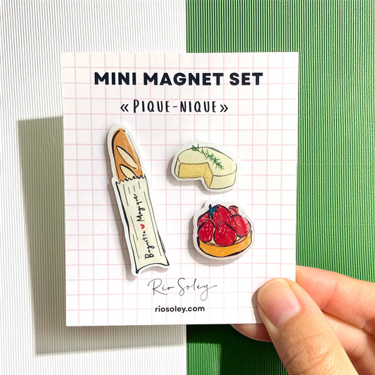 Trio de mini aimants | Pique Nique