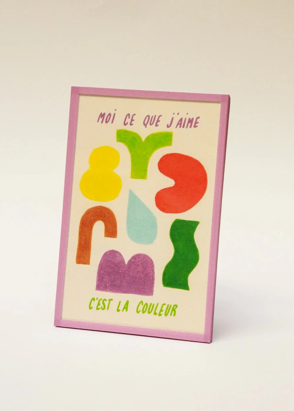 Illustration encadrée | Moi ce que j'aime c'est la couleur