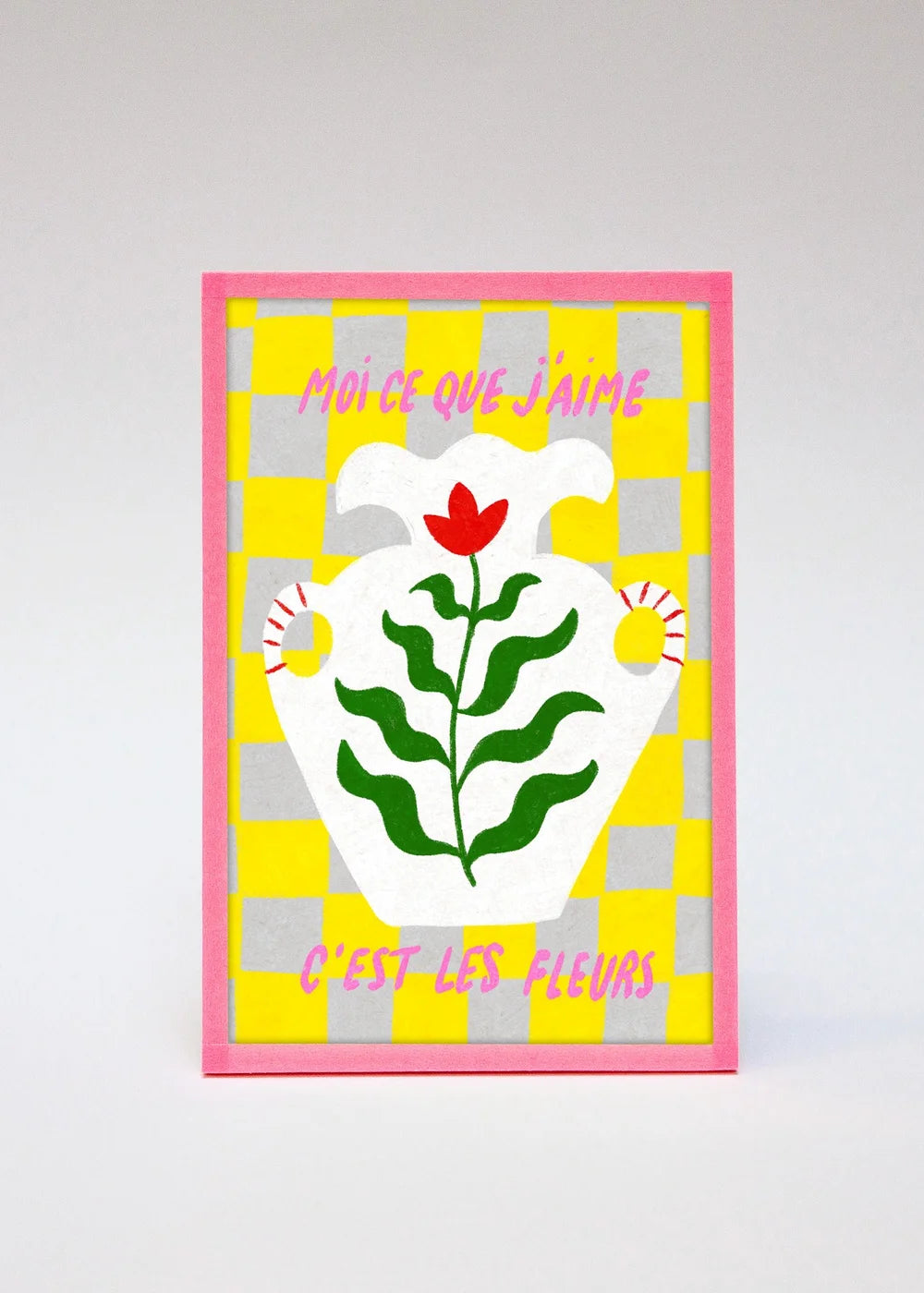 Illustration encadrée | Moi ce que j'aime c'est les fleurs