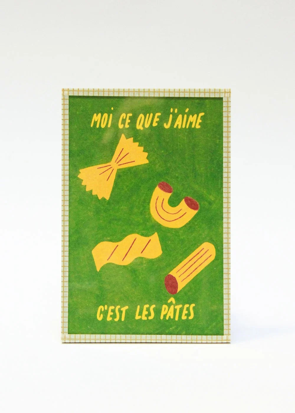 Illustration encadrée | Moi ce que j'aime c'est les pâtes