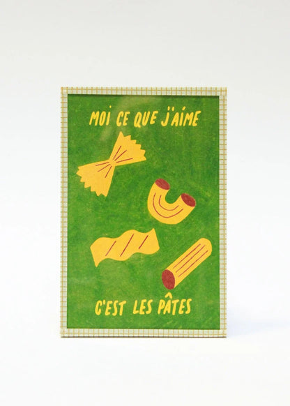 Illustration encadrée | Moi ce que j'aime c'est les pâtes
