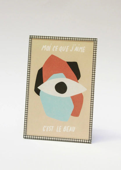 Illustration encadrée | Moi ce que j'aime c'est le beau