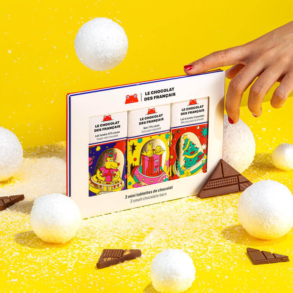Coffret de Noël | 3 tablettines de chocolat