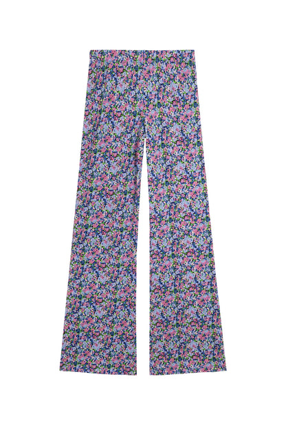 Pantalon coton bio évasé | Confettis Violet
