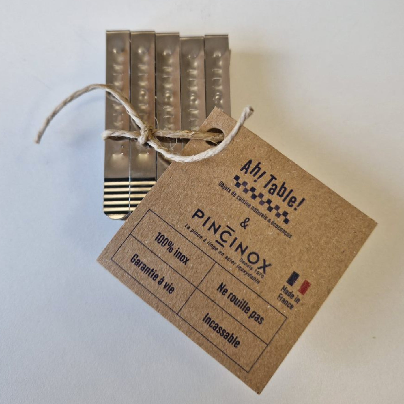 Lot de 5 pinces à linge en inox