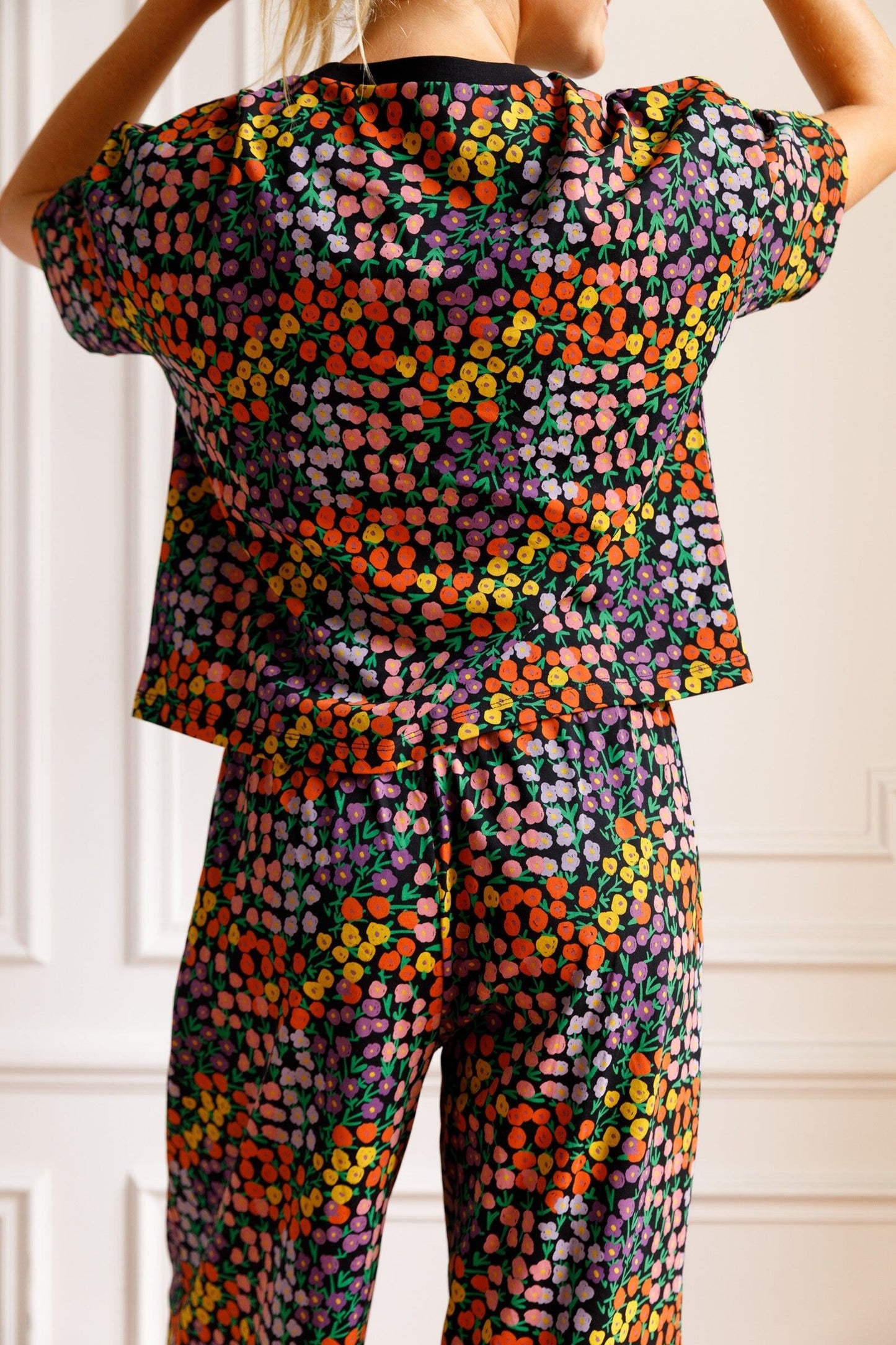 Pyjama long coton BIO | Disco Flowers