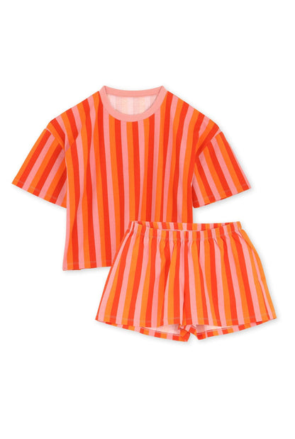 Pyjama coton BIO | Rayures Orange