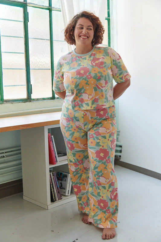 Pyjama long coton BIO | Allamanda vert