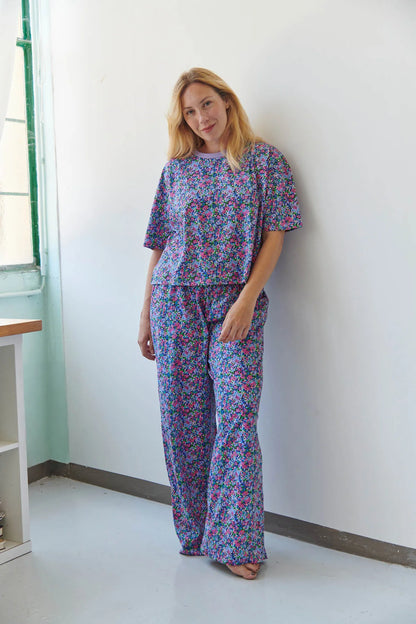 Pyjama long coton BIO | Confettis Violet