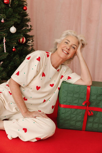 Pyjama manches longues coton BIO | Gaufré Petit Coeur