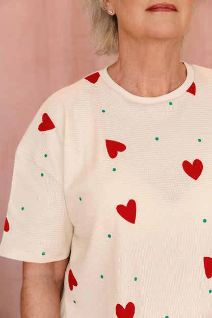 Pyjama manches longues coton BIO | Gaufré Petit Coeur