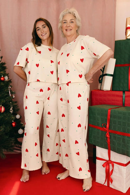 Pyjama manches longues coton BIO | Gaufré Petit Coeur