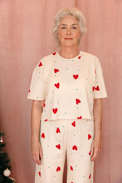 Pyjama manches longues coton BIO | Gaufré Petit Coeur