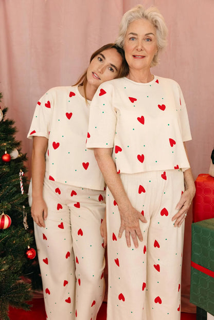 Pyjama manches longues coton BIO | Gaufré Petit Coeur