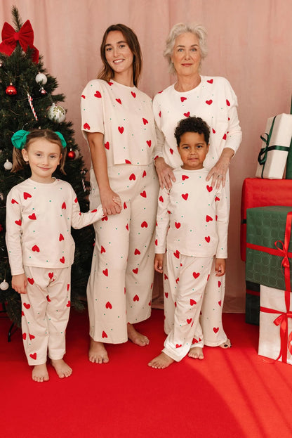 Pyjama manches longues coton BIO | Gaufré Petit Coeur