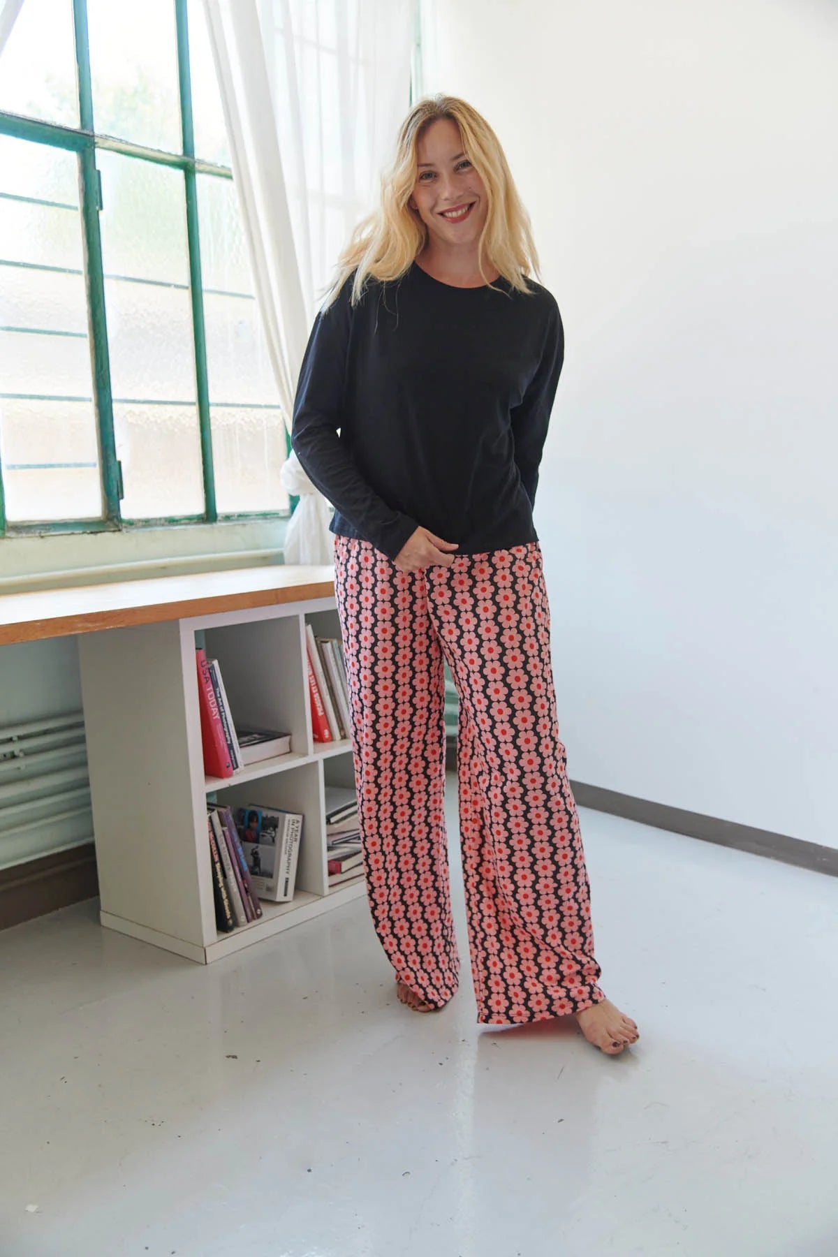 Pyjama manches longues coton BIO | Monique Noir