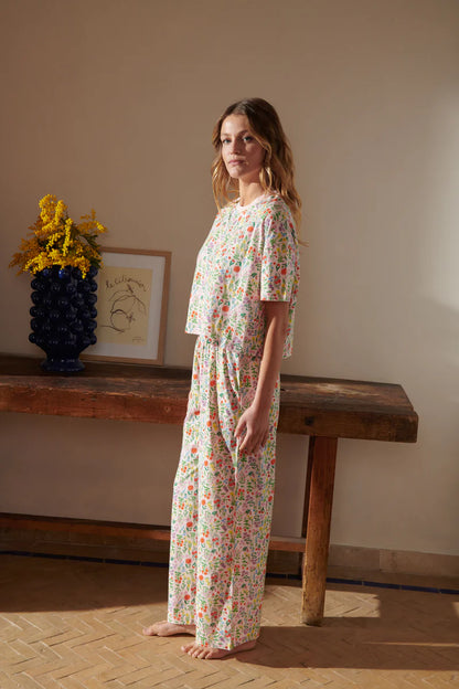 Pyjama long coton BIO | Pampa Rose