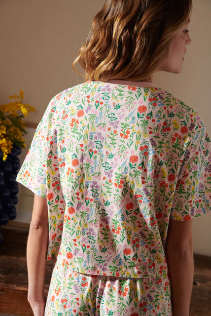 Pyjama long coton BIO | Pampa Rose