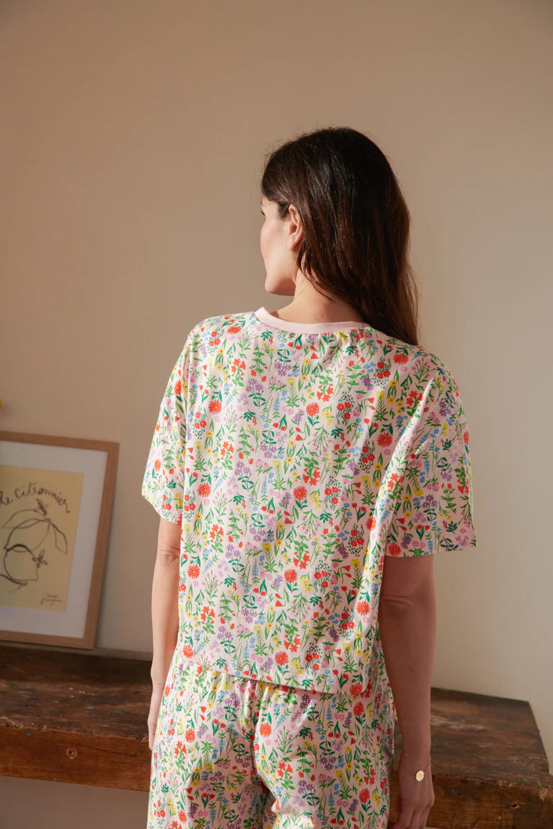 Pyjama long coton BIO | Pampa Rose