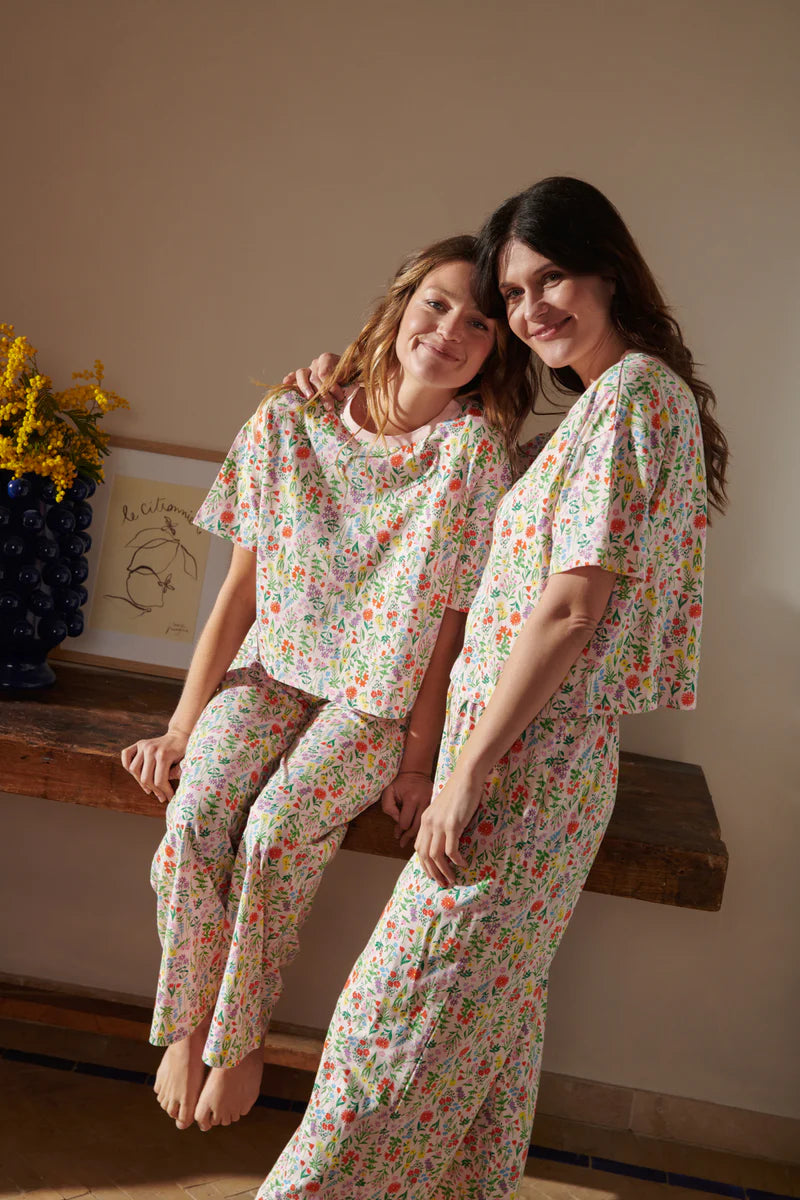 Pyjama long coton BIO | Pampa Rose