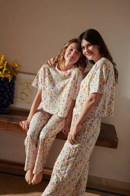 Pyjama long coton BIO | Pampa Rose