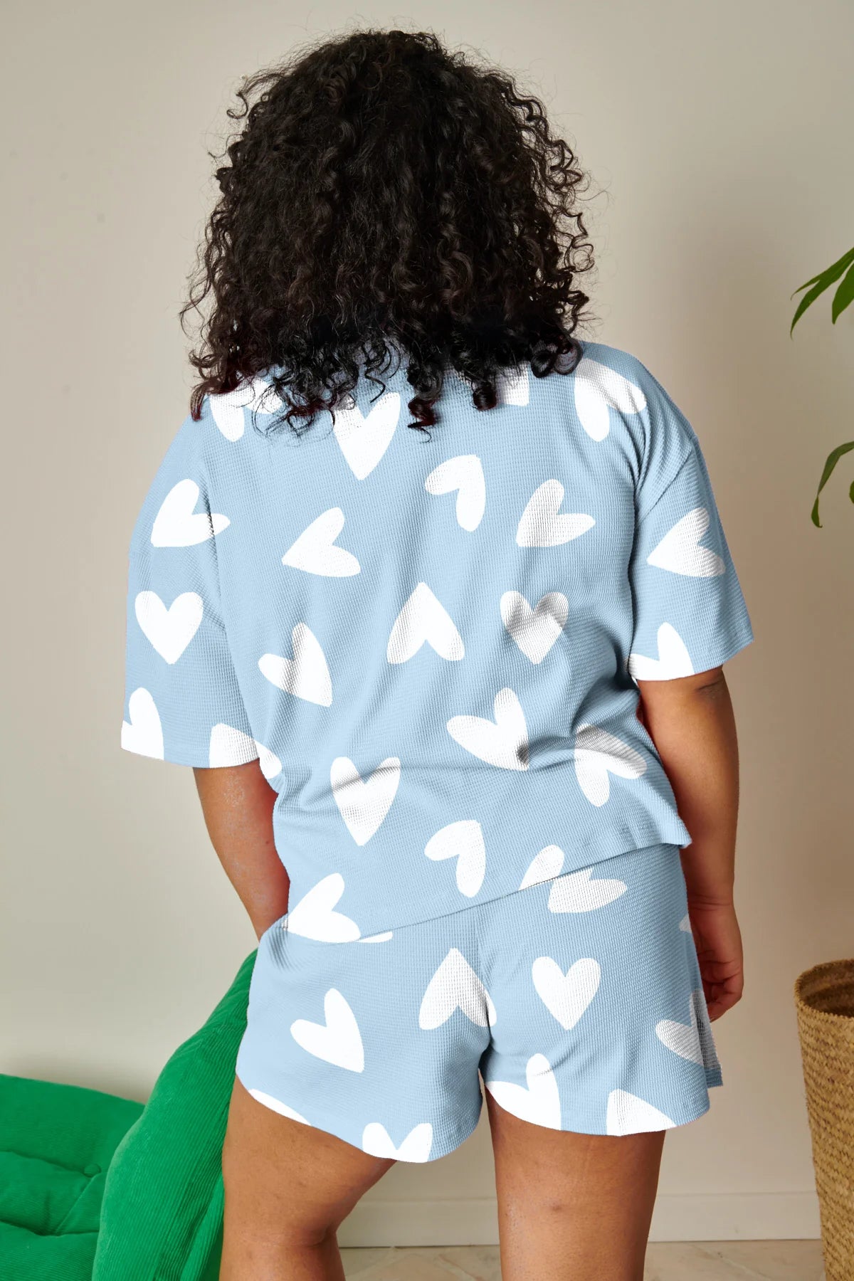 Pyjama coton BIO | Gaufré Mi Amor bleu