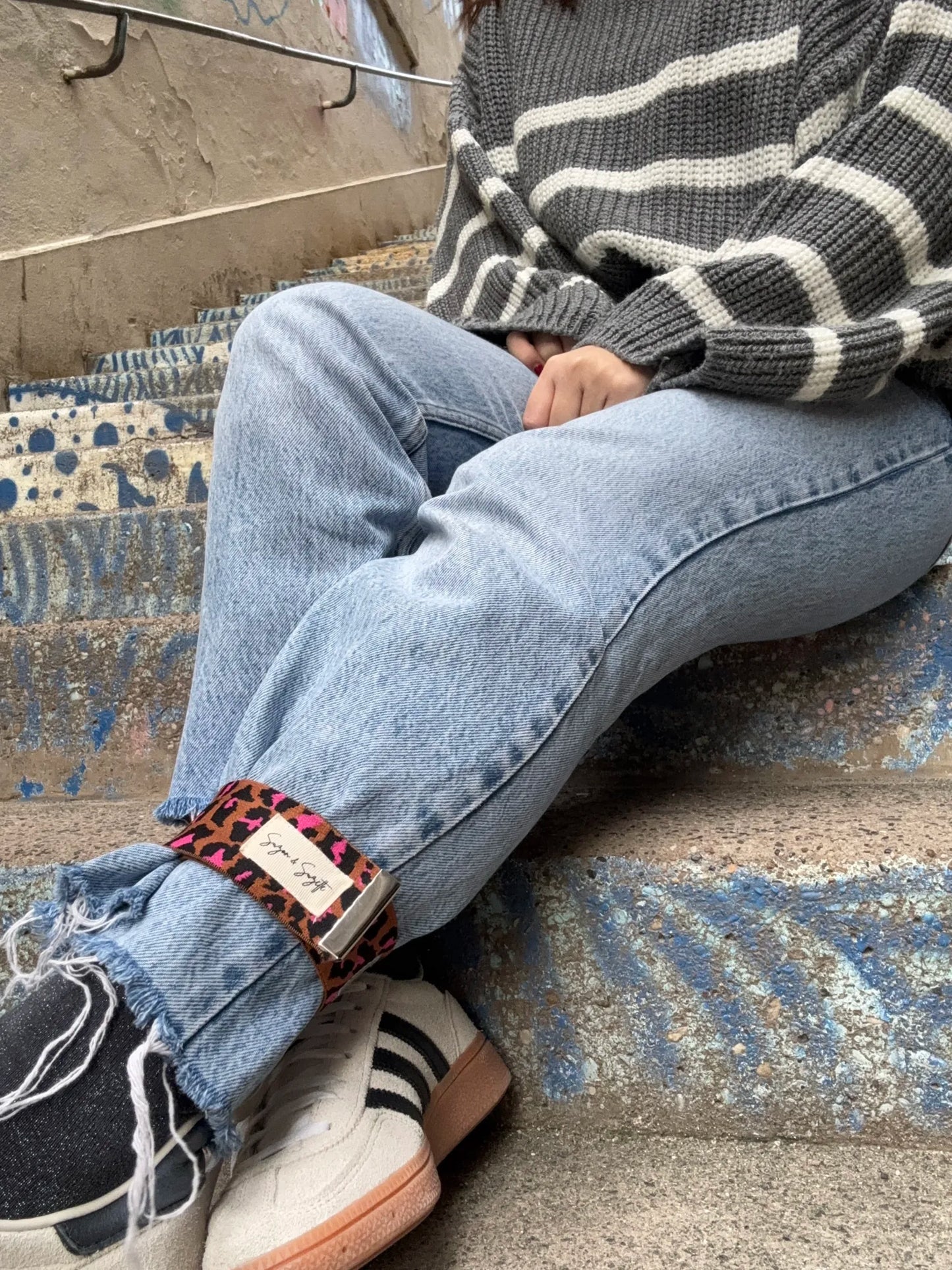 Serre-pantalon réfléchissant vélo