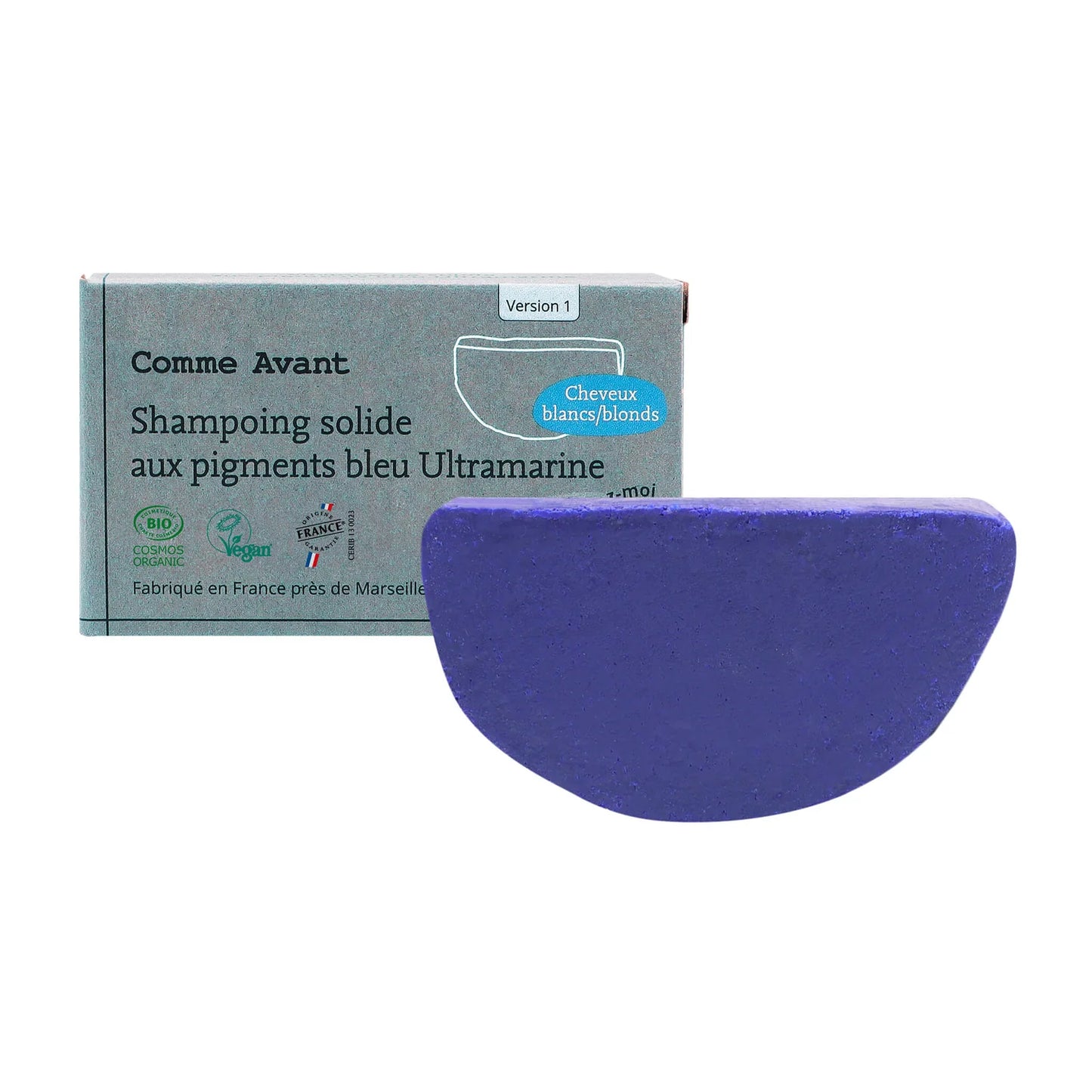 Shampooing Bleu Solide | Cheveux blonds & blancs