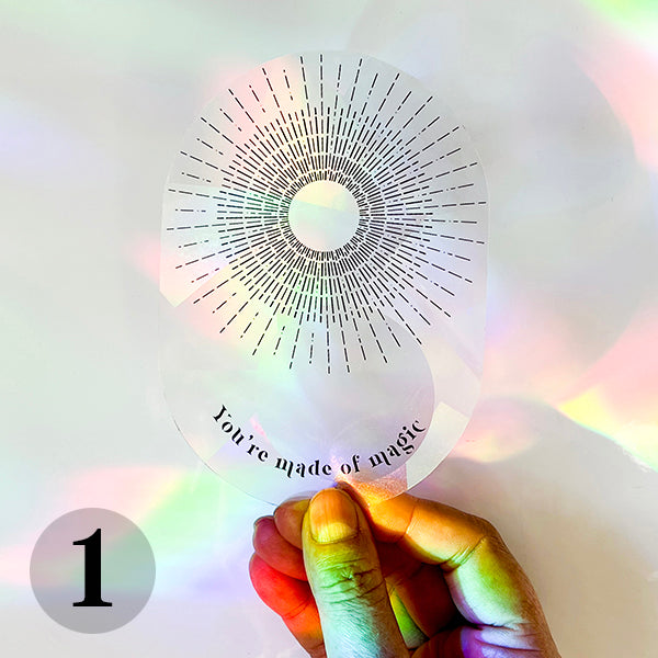 Sticker Suncatcher Arc-en-ciel