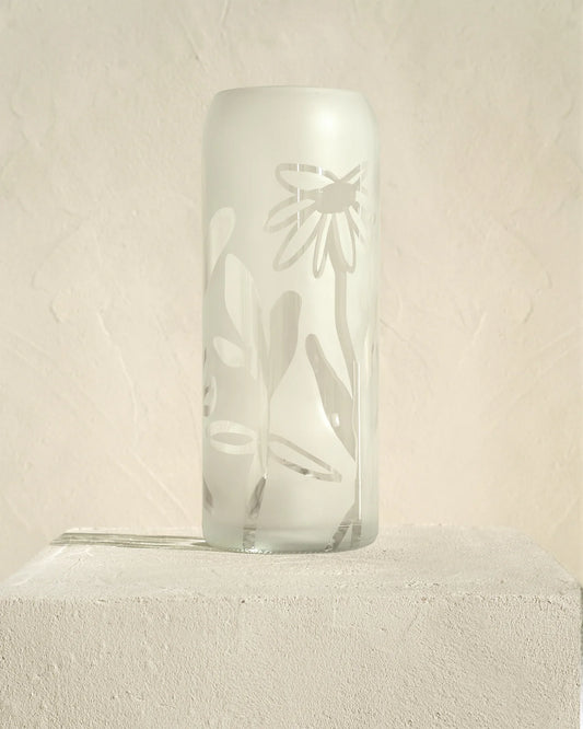 Vase Floral en verre upcyclé