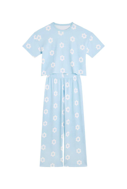 Pyjama long coton BIO | Clodette Bleu