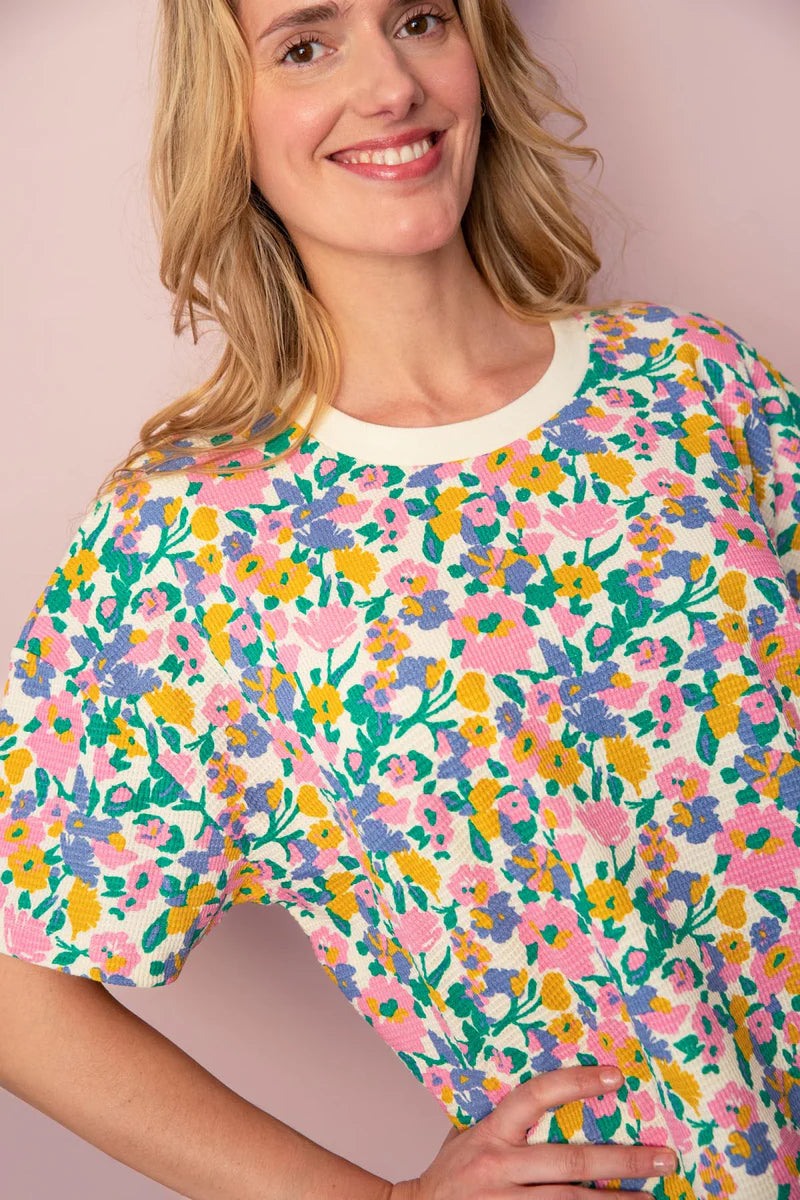 Pyjama gaufré coton BIO WAJ x Hindbag | Pastel Bloom