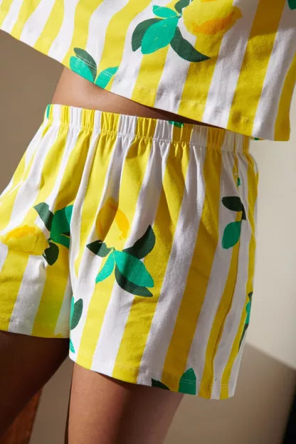 Pyjama coton BIO | Citrons rayures