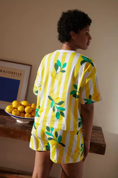 Pyjama coton BIO | Citrons rayures
