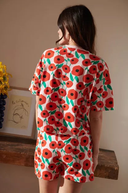 Pyjama coton BIO | Coquelicot rose